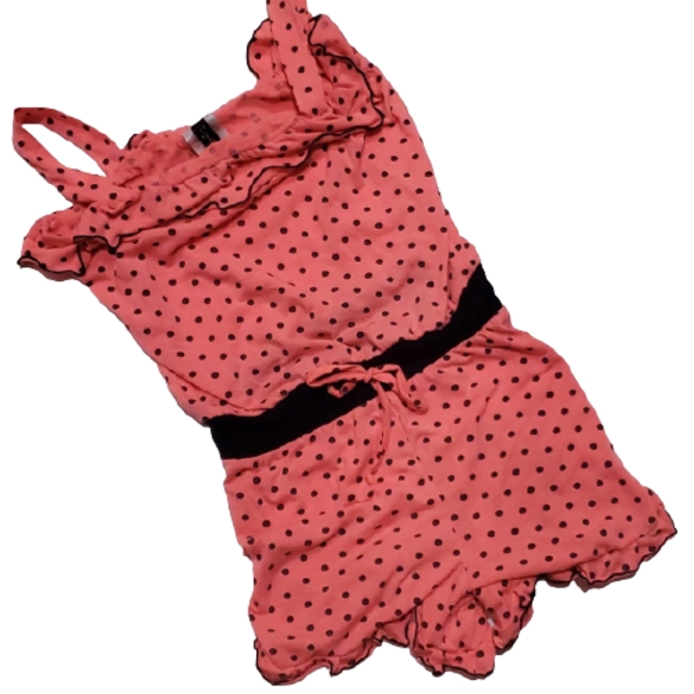 Girls Ruffled Polkadot Shorts Romper-6X - Picture 8 of 8